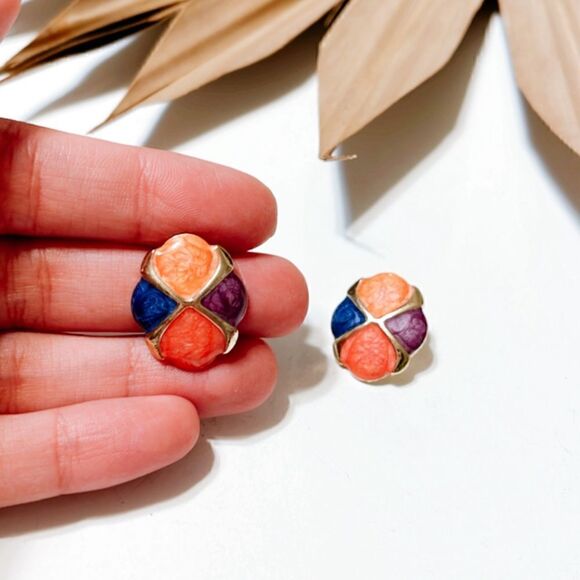 Geo stud earrings #813 - Picture 5 of 5